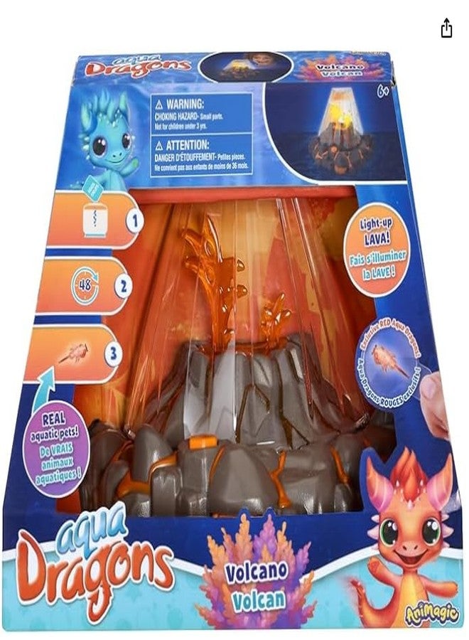 Animagic Aqua Dragons Volcano | Build an Aquatic Ecosystem, Watch Prehistoric Pets Hatch & Grow | Science Kit with LED Light-Up Tank | Includes Exclusive RED Aqua Dragons | Ages 6+ - Image 2